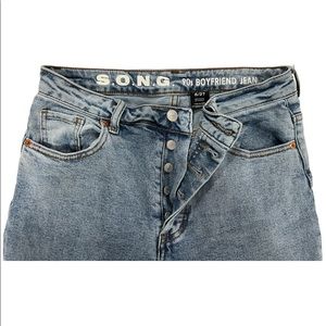 Size 5 side slit straight jeans